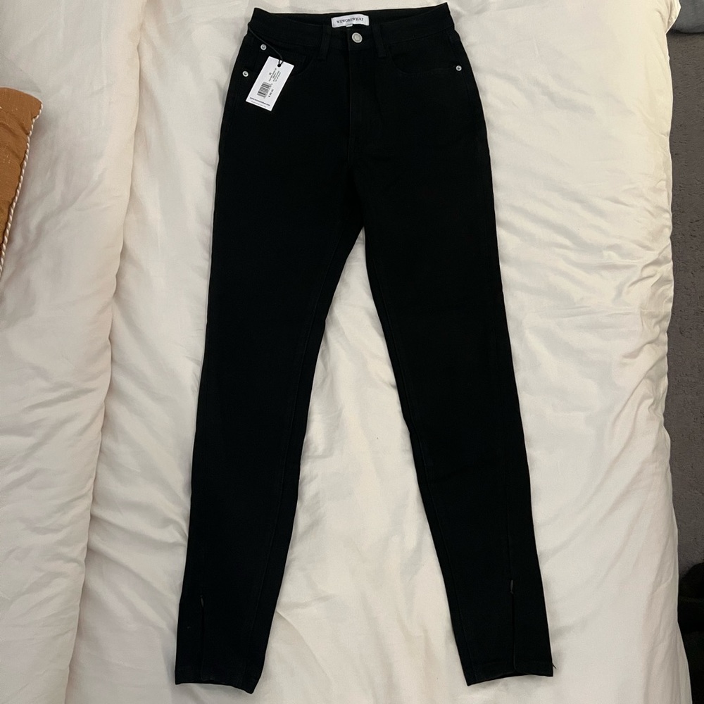 WEWOREWHAT HIGH RISE SKINNY ZIP JEANS - 25